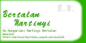 bertalan martinyi business card